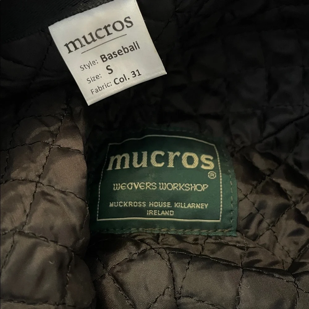 Mucros Weavers Baseball Hat Herringbone Wool Pinstripe Killarney Ireland